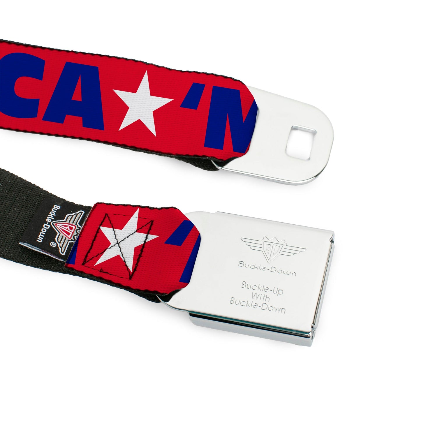 'MERICA Star USA Seatbelt Belt – World Cup 2026 Fan Gear (Red/Blue/White)