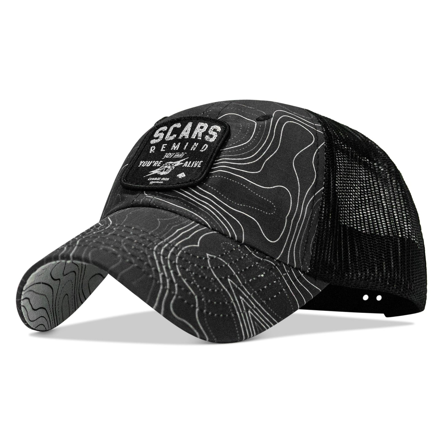 Scars Remind You You're Alive Patch Tactical Ripstop Mesh Snapback Hat