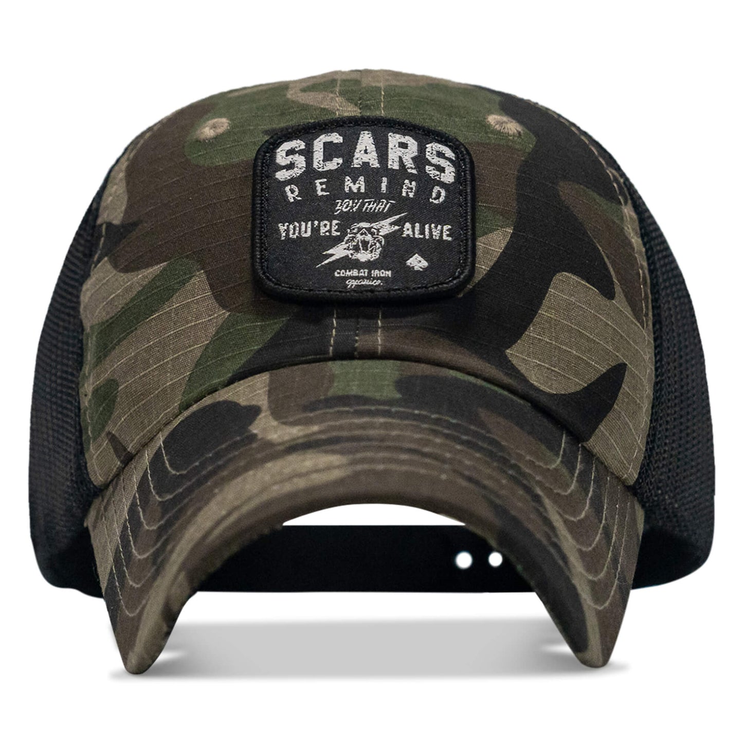 Scars Remind You You're Alive Patch Tactical Ripstop Mesh Snapback Hat