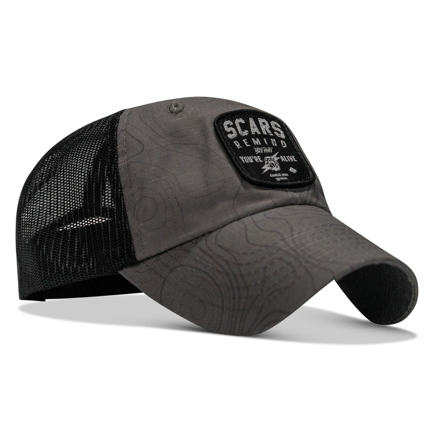 Scars Remind You You're Alive Patch Tactical Ripstop Mesh Snapback Hat