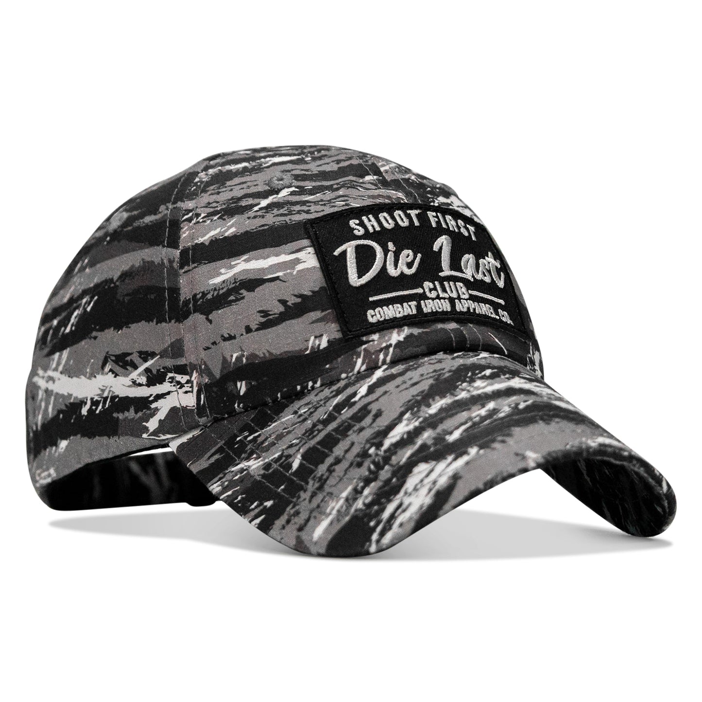 Shoot First. Die Last. Club Patch Tactical Ripstop Mesh Snapback Hat