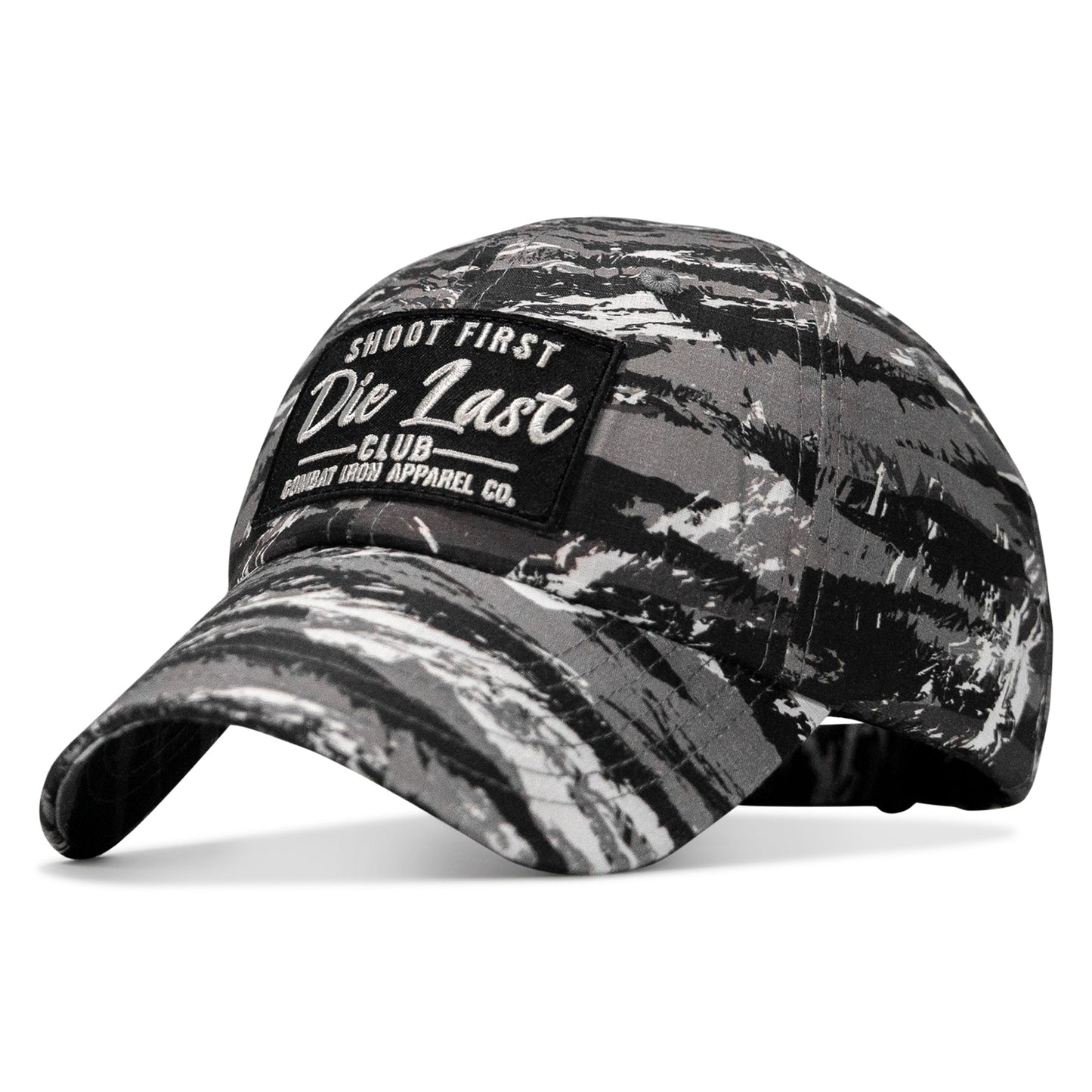 Shoot First. Die Last. Club Patch Tactical Ripstop Mesh Snapback Hat
