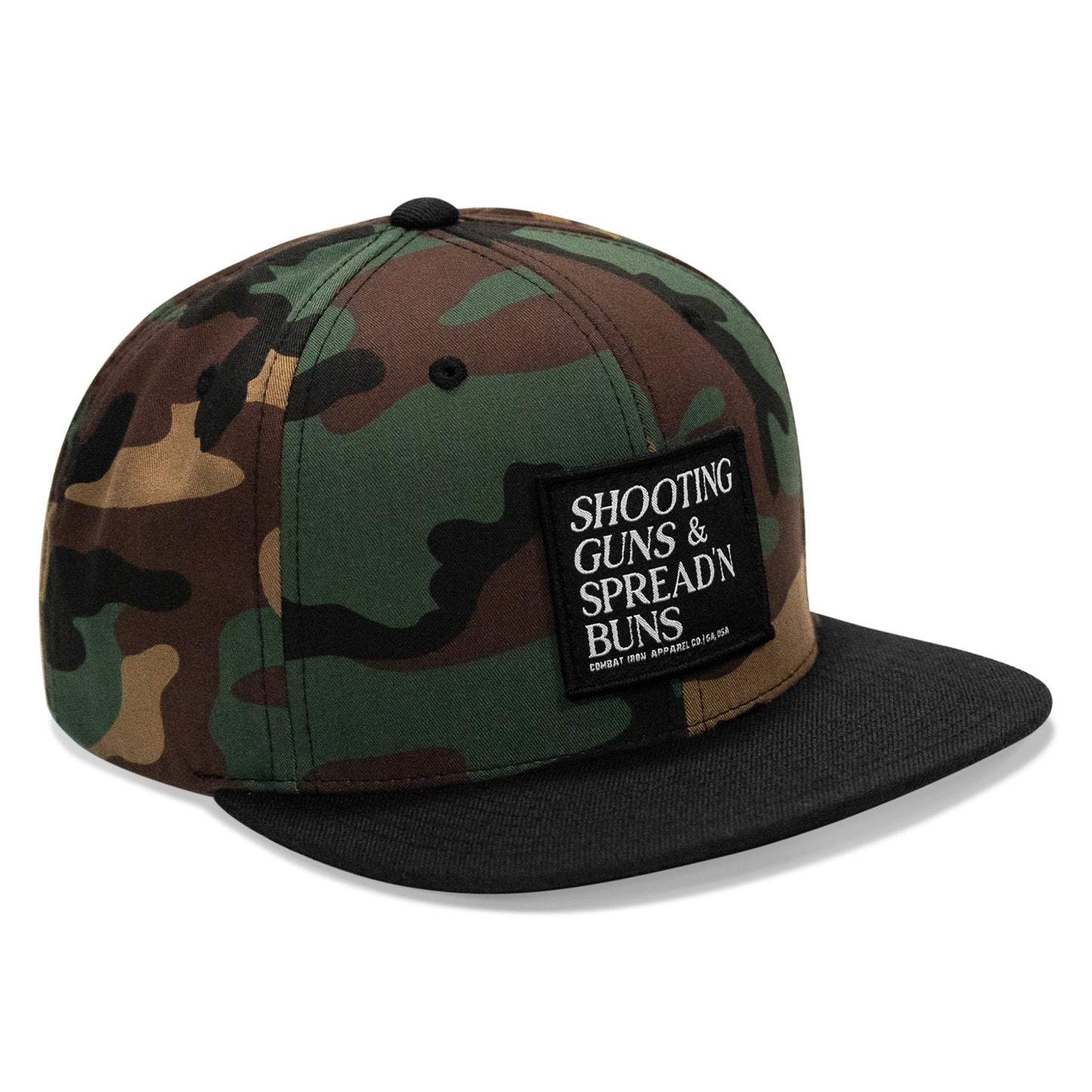 Shooting Guns & Spreadin' Buns Patch Flatbill Hat
