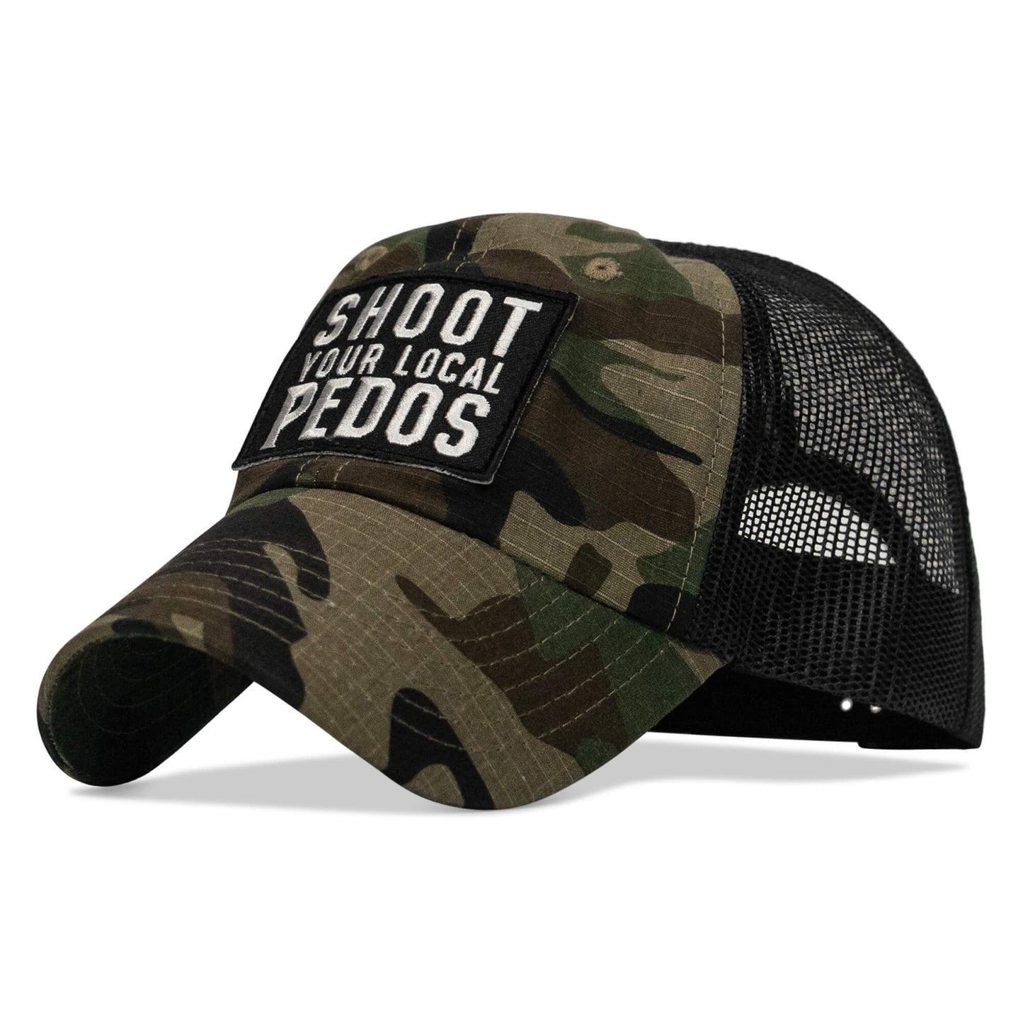 Shoot Your Local Pedos Patch Tactical Ripstop Mesh Snapback Hat