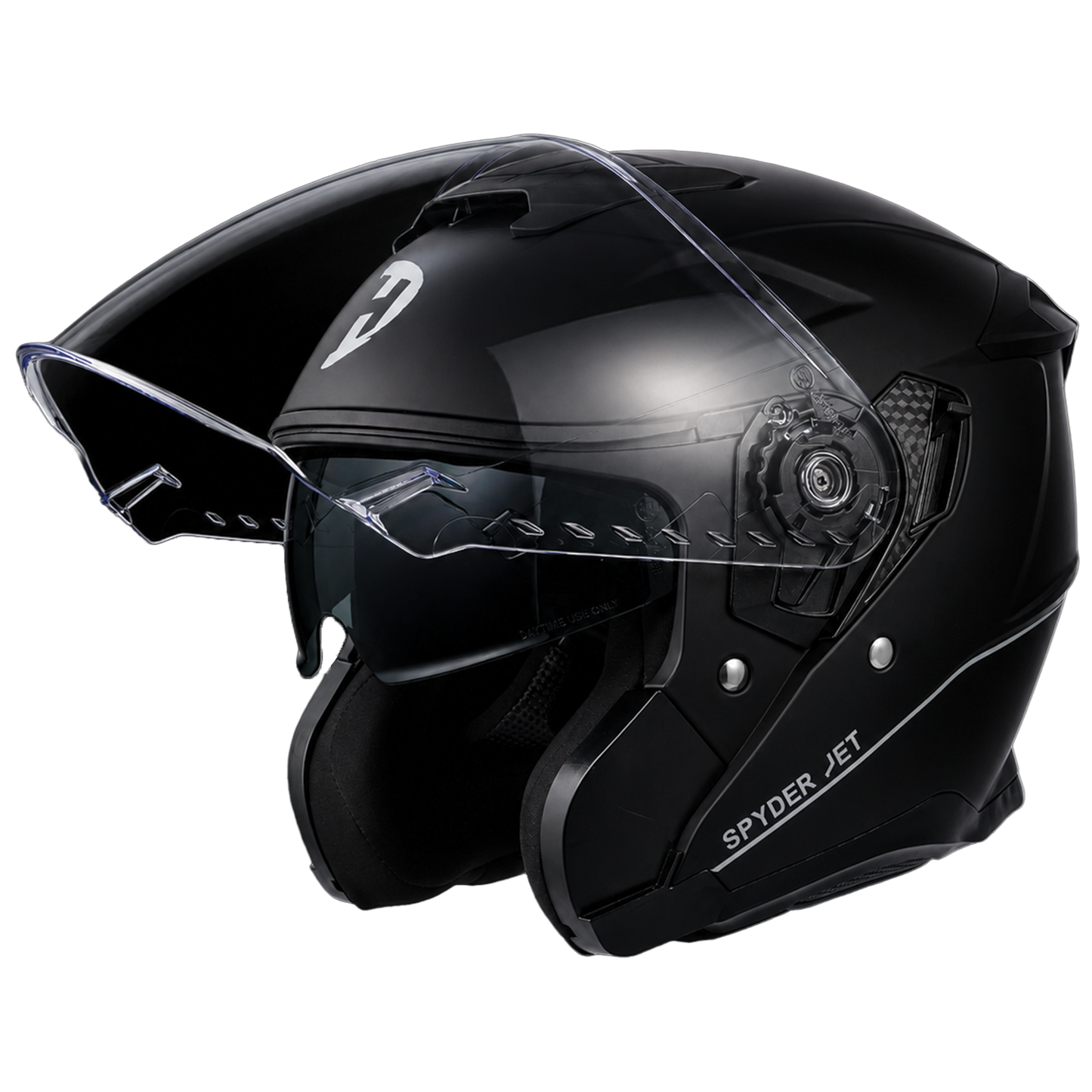 D.O.T. & ECE Daytona Spyder Jet- Dull Black