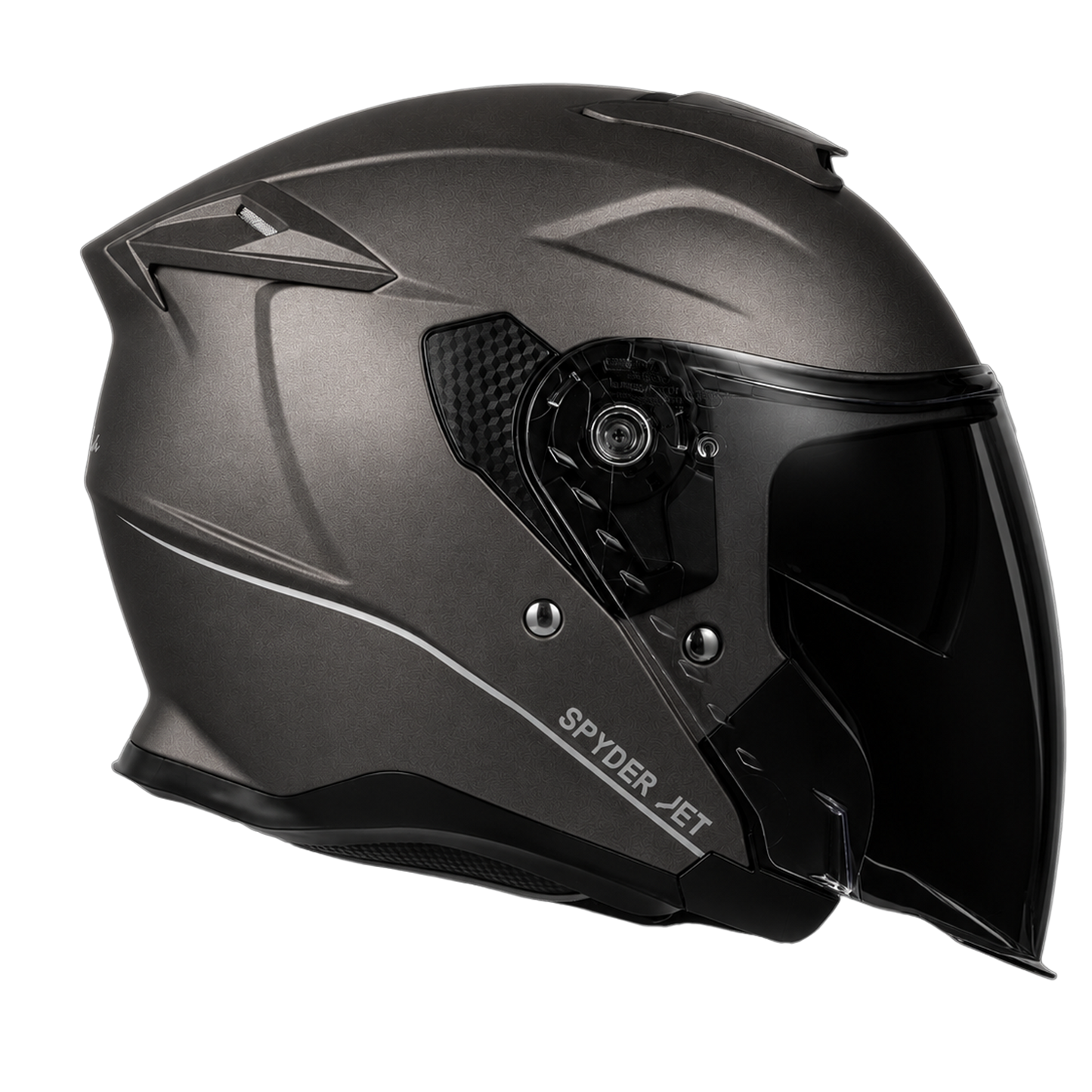 D.O.T. & ECE Daytona Spyder Jet- Gun Metal Grey Dull Metallic