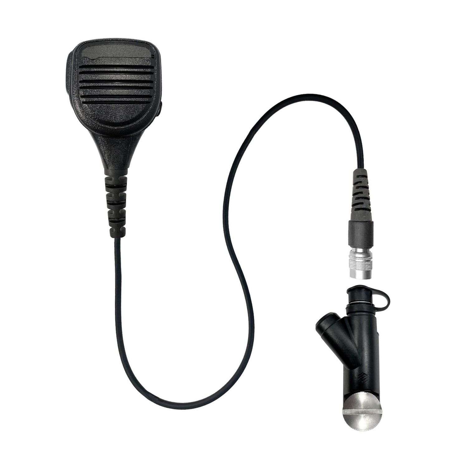 Straight Cable Loud Speaker Hand Mic w/ Quick Disconnect (Hirose) Connector - Harris XL-150/P, XG-100/P, XL-185/P/Pi, XL-200/P/Pi, XL-400 & More