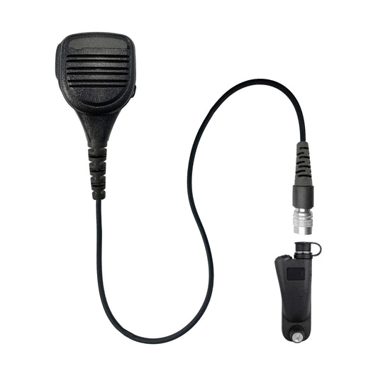 Straight Cable Loud Speaker Hand Mic w/ Quick Disconnect (Hirose) Connector - Motorola: APX (Apex) Series, XPR Series, SRX2200, & More