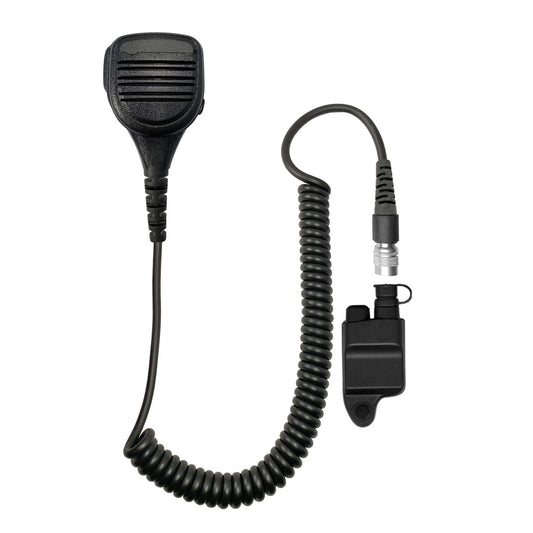 Loud Quick Disconnect (Hirose) Speaker Hand Mic- Harris: All P5300 P5400 P5500 P7300 Series, XG-15/25/75, XL-45, XL-95 & More