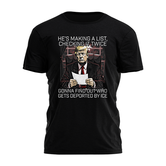 He's Makin' a List - Checkin It Twice Tee - 3527