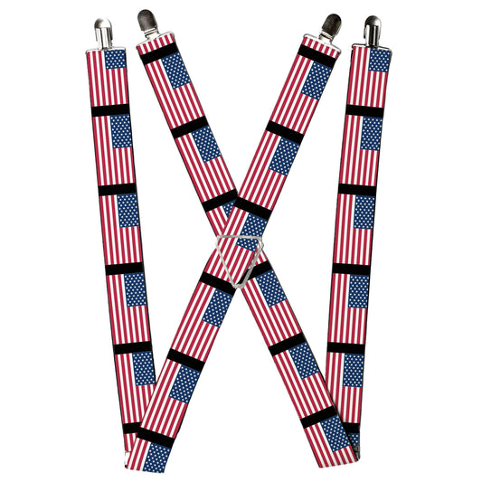 Suspenders - United States Flags