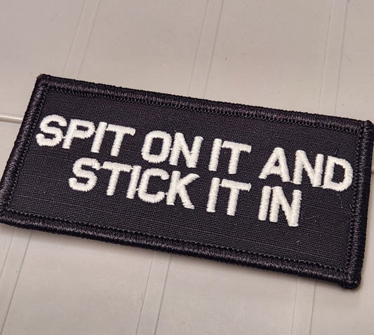 ASOS - Spit On It and Stick It In - 2x4 Patch - Black w/White