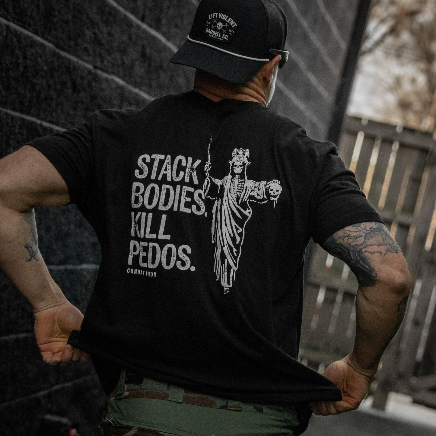 Stack Bodies. Kill Pedos. Men's T-Shirt