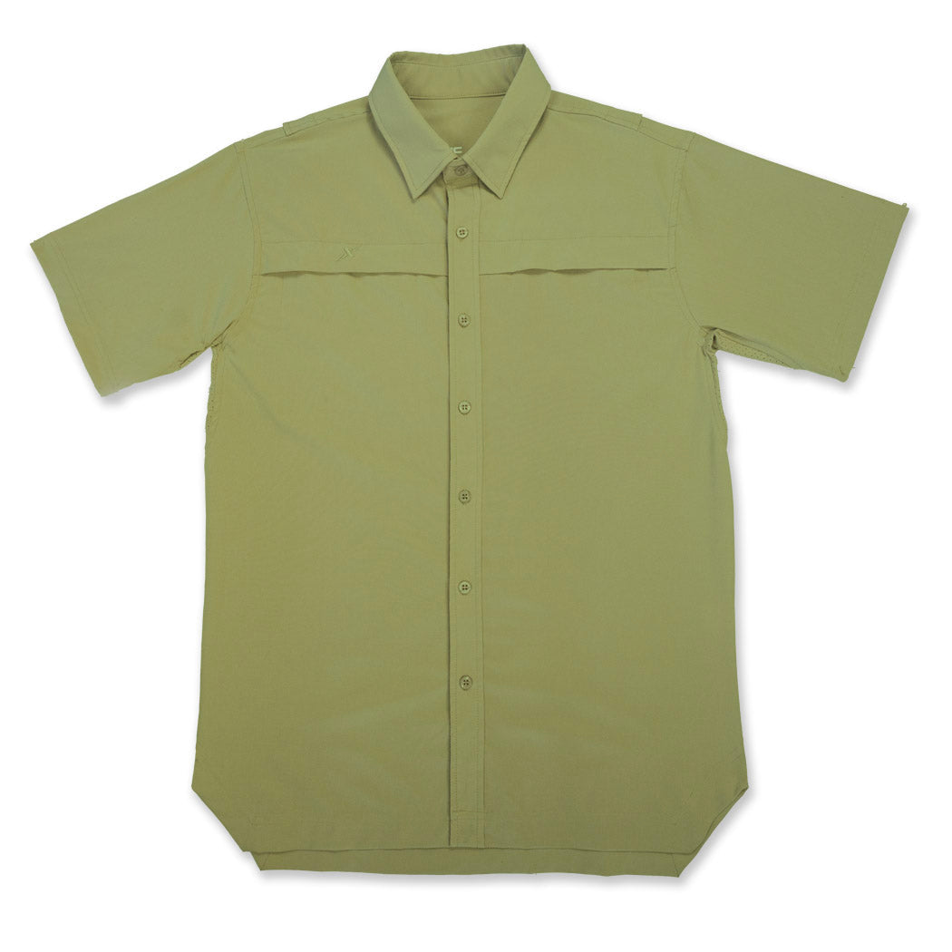 Short Sleeve Solid Lifestyle Button Down w/ REPEL-X