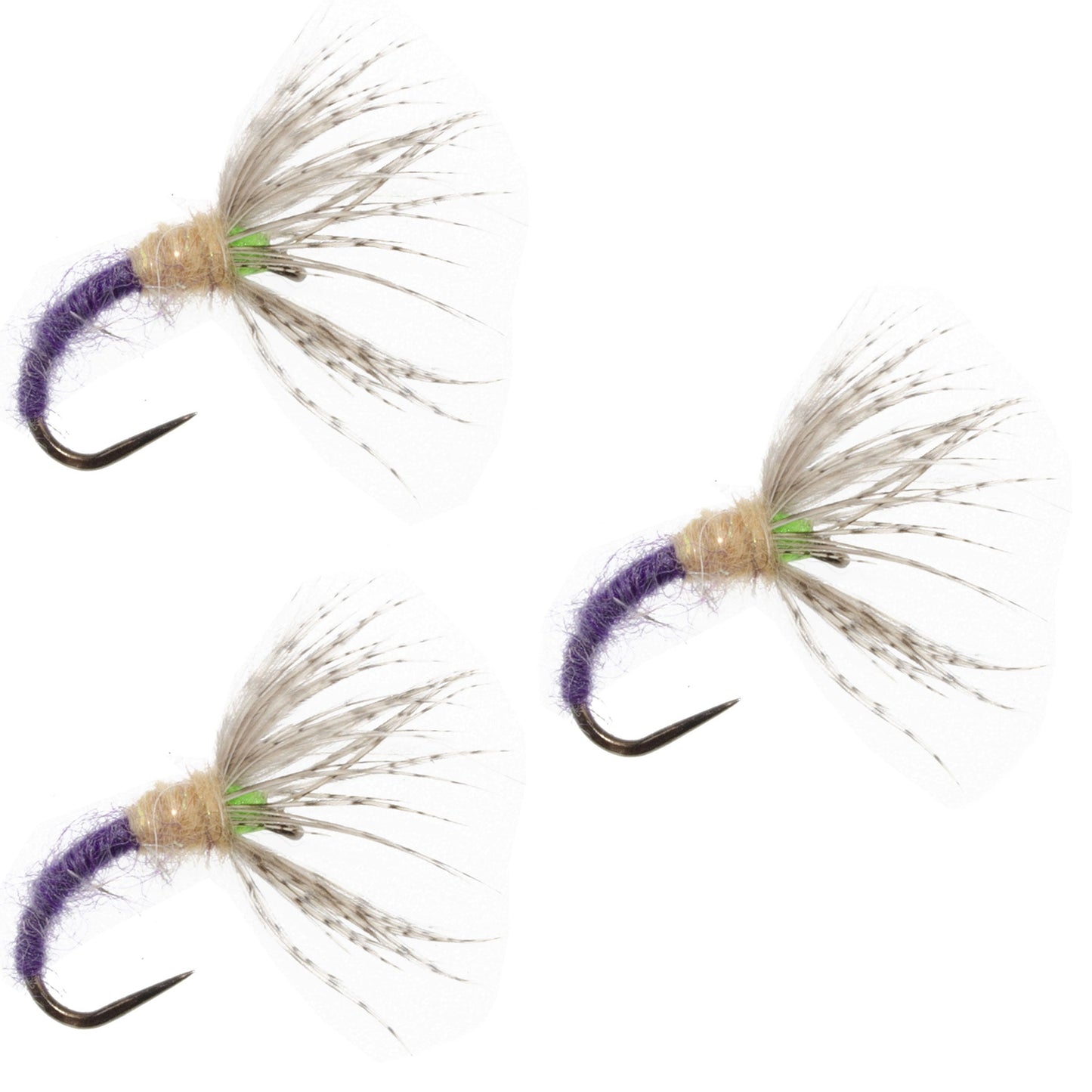 3 Pack Grave Digger Sakasa Kebari - Tenkara Flies - Size 12