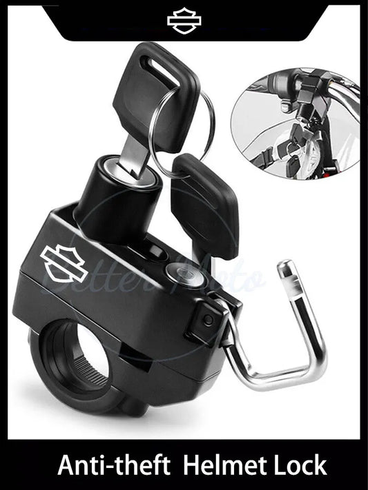 Motorcycle Helmet Lock Anti-theft Security Safety For Handlebar