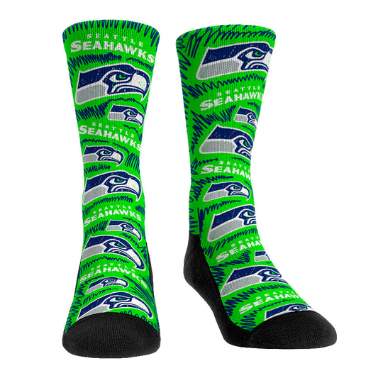 Seattle Seahawks - Logo Sketch (Green)