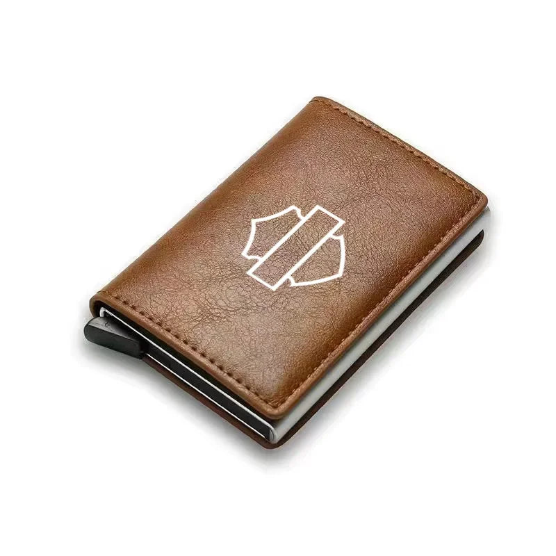 Leather/Carbon Fiber Card Holder RFID Blocking