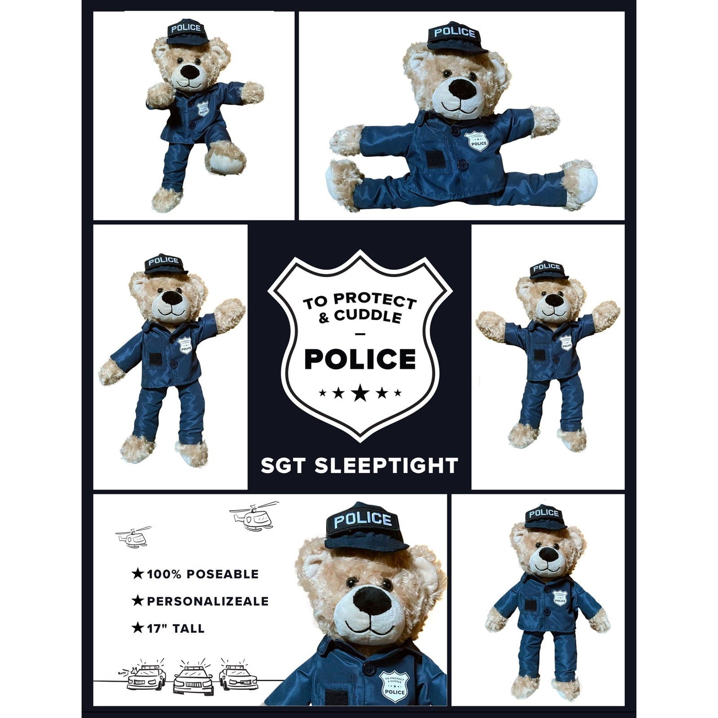 Sgt. Sleeptight - Police Teddy Bear