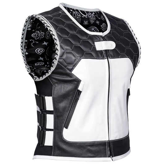 Zephyra Womens Leather Motorcycle Vest