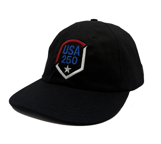 USA 250 Shield Baseball Cap - Dad Cap Style - Made in the USA