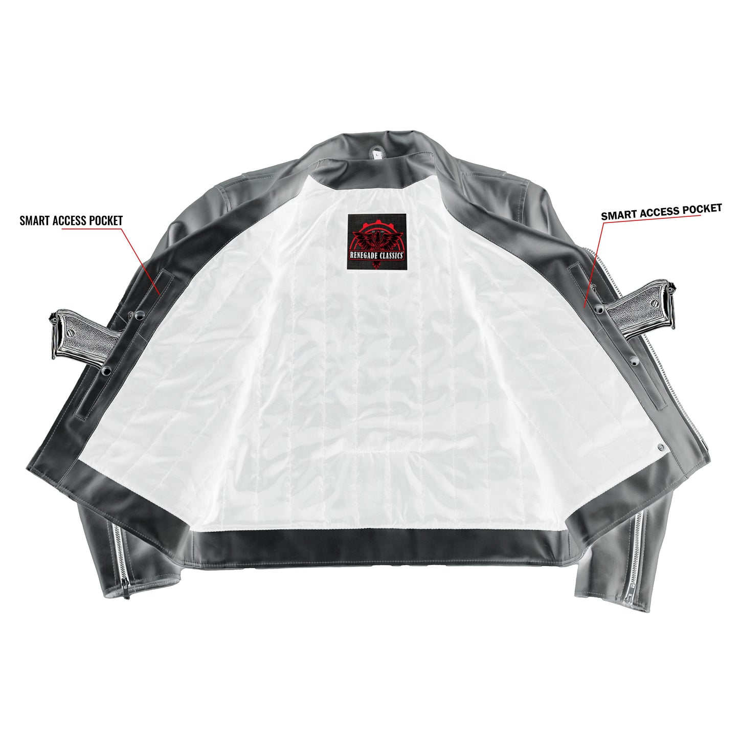 Iron Phantom Men’s Faux Leather Motorcycle Jacket