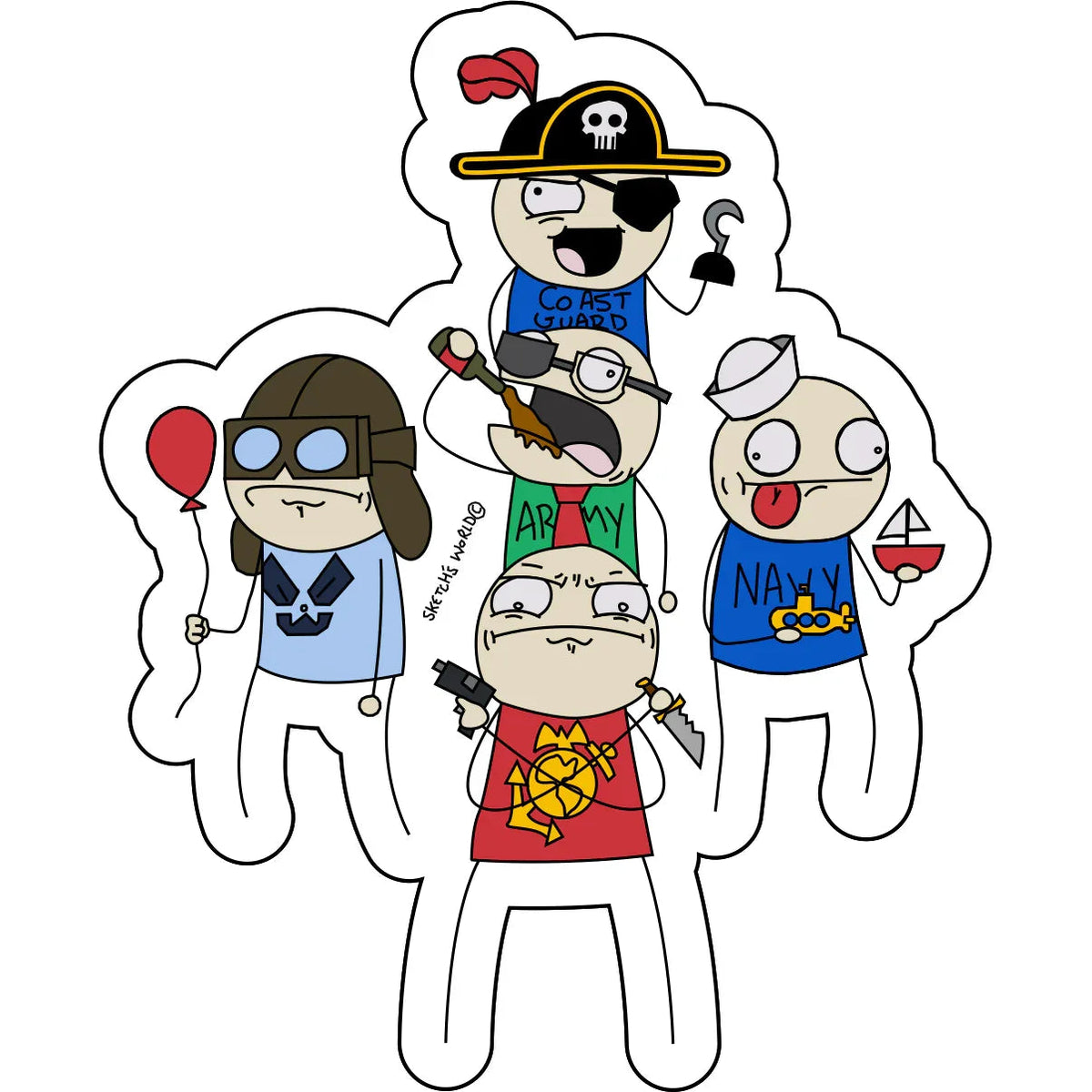 Sketch's World © Officially Licensed - 4x3.25 inch Sticker