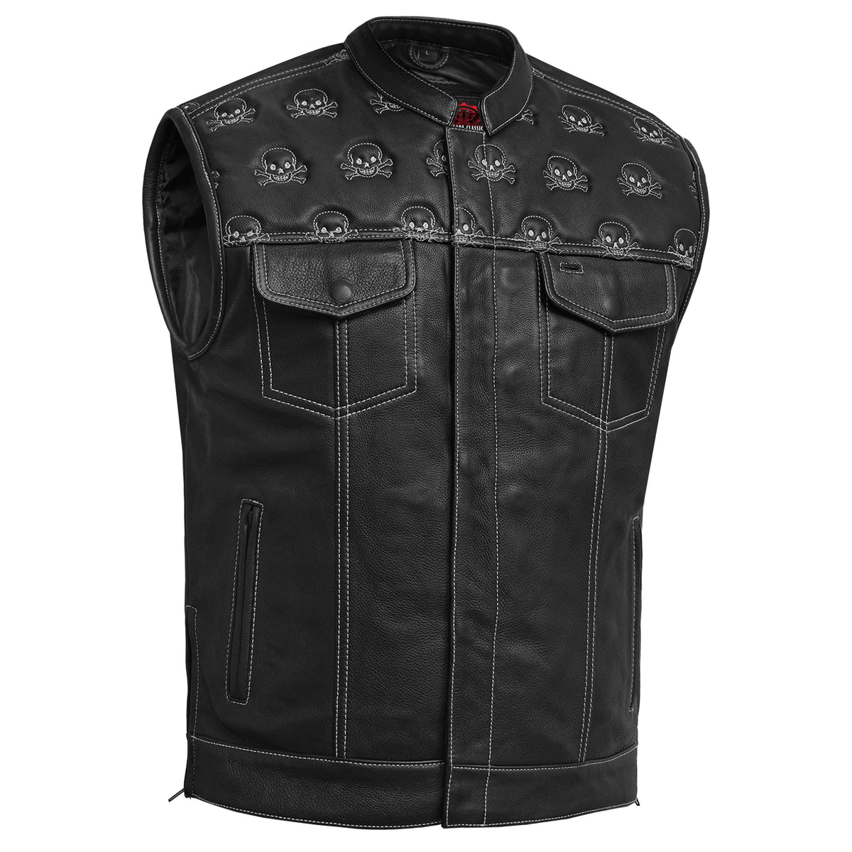 Dustin Men's Leather Motorcycle Vest