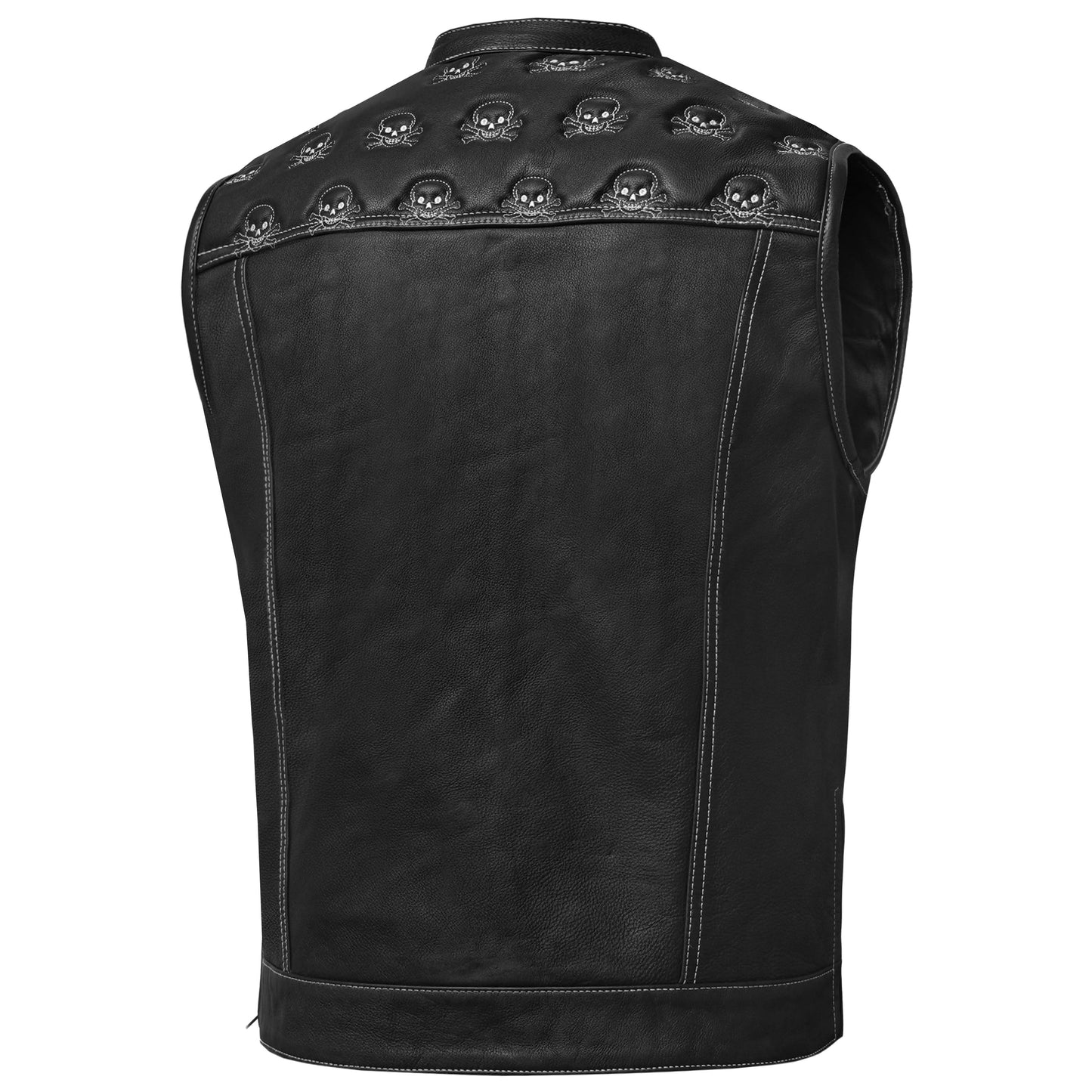 Dustin Men's Leather Motorcycle Vest