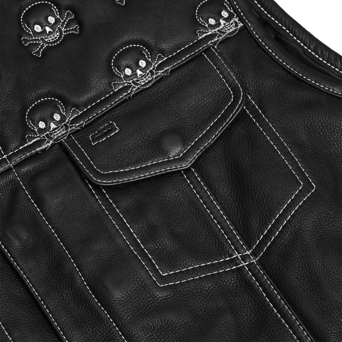 Dustin Men's Leather Motorcycle Vest