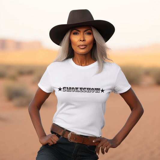 Smokeshow Graphic Tee Shirt for Country Girls- Bourbon Cowgirl