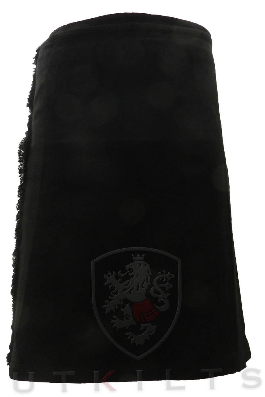 Traditional Kilt - Lochmore, Solid Black Acrylic