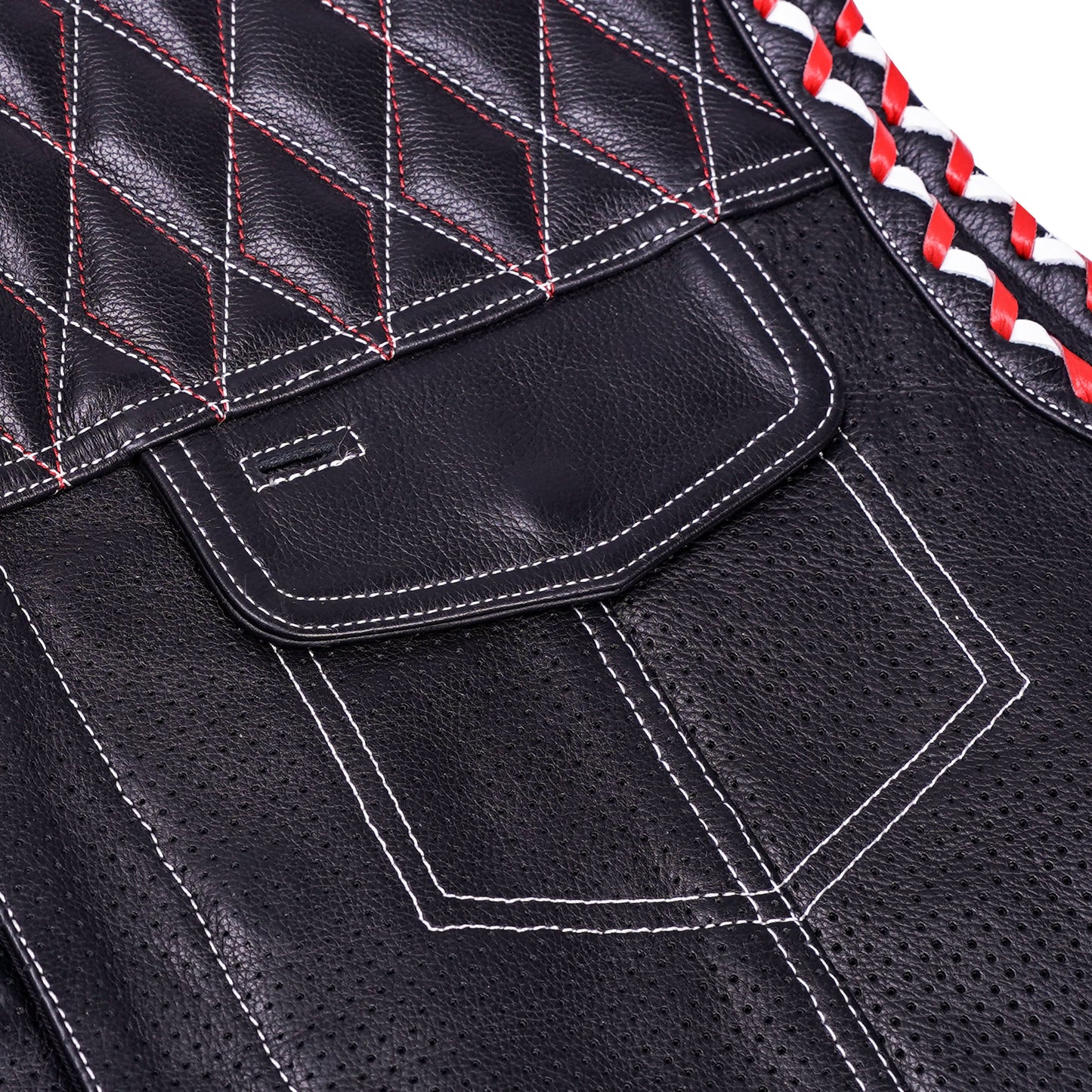 Throtlex Mens Leather Motorcycle Vest
