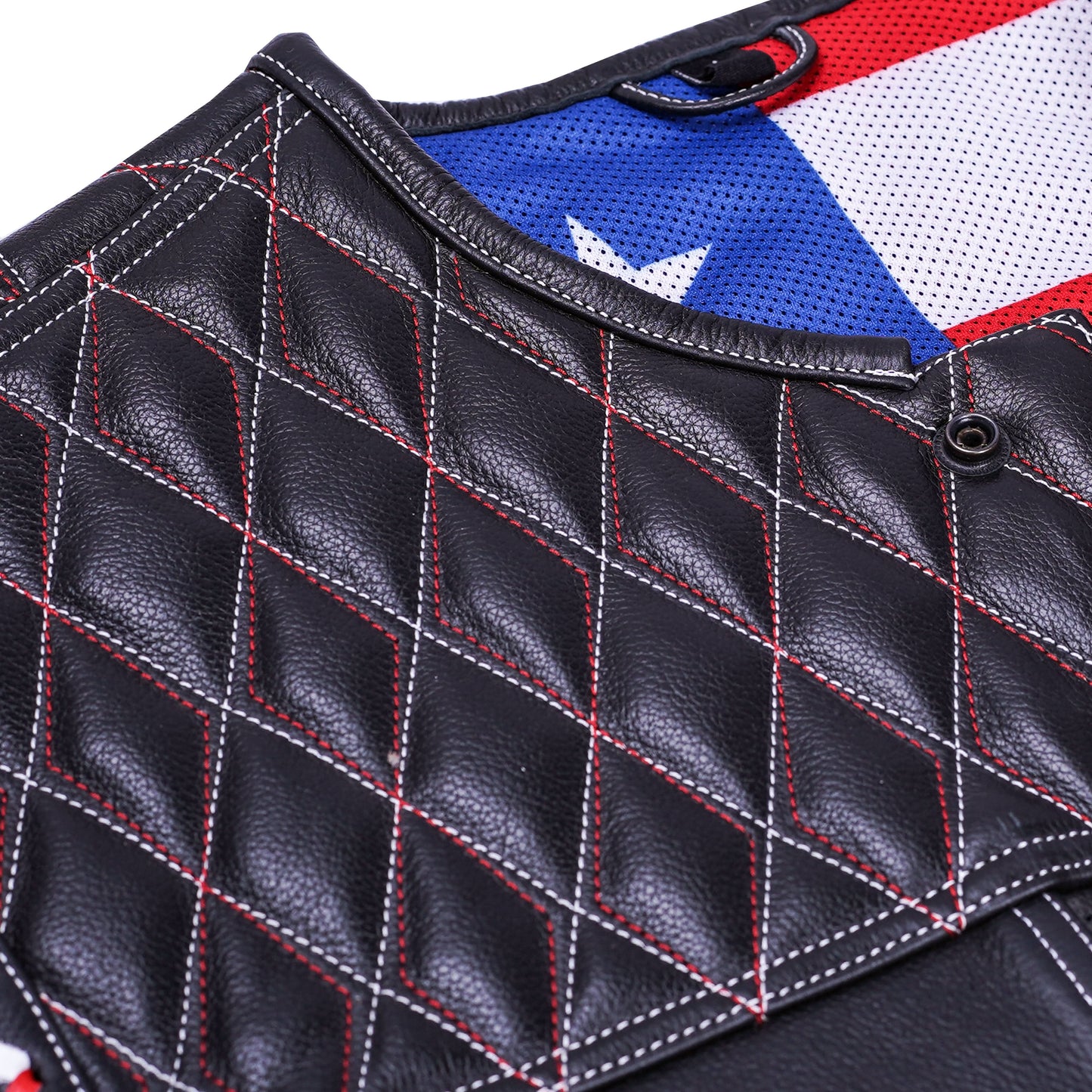 Throtlex Mens Leather Motorcycle Vest