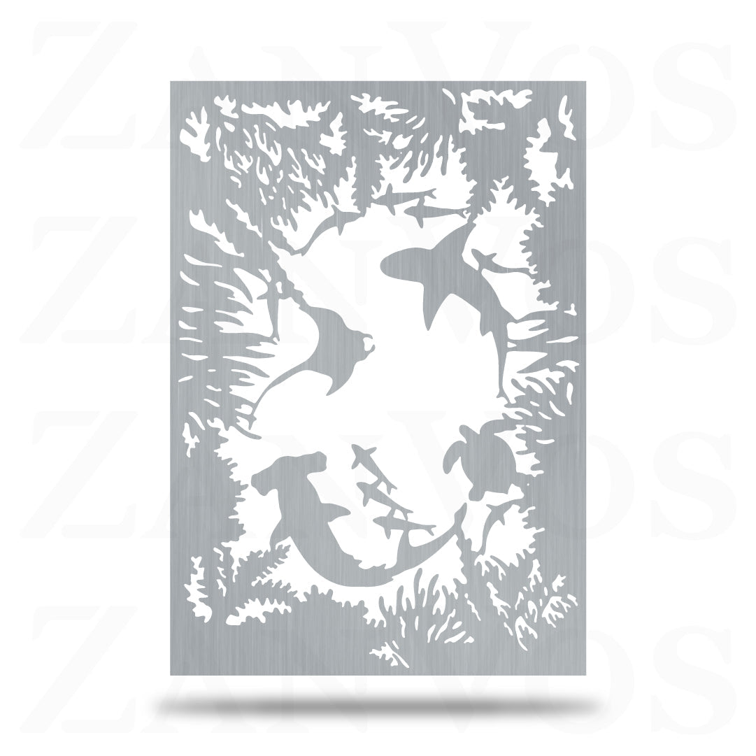 Stingray, Shark, Turtle & Coral