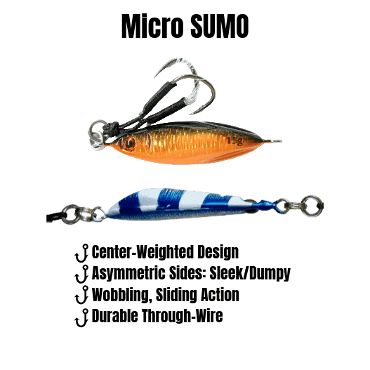 Sumo Micro Slow Pitch Jig – 4-Pack – 10g & 15g