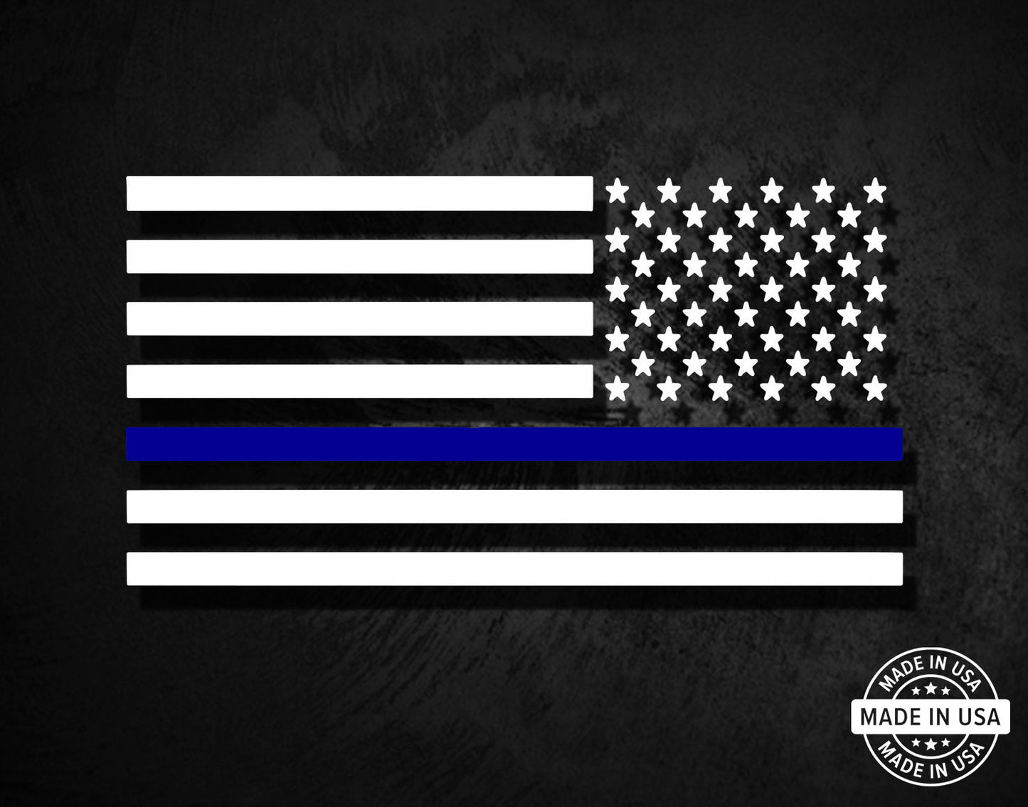 Thin Blue Line (Reversed) Flag Decal