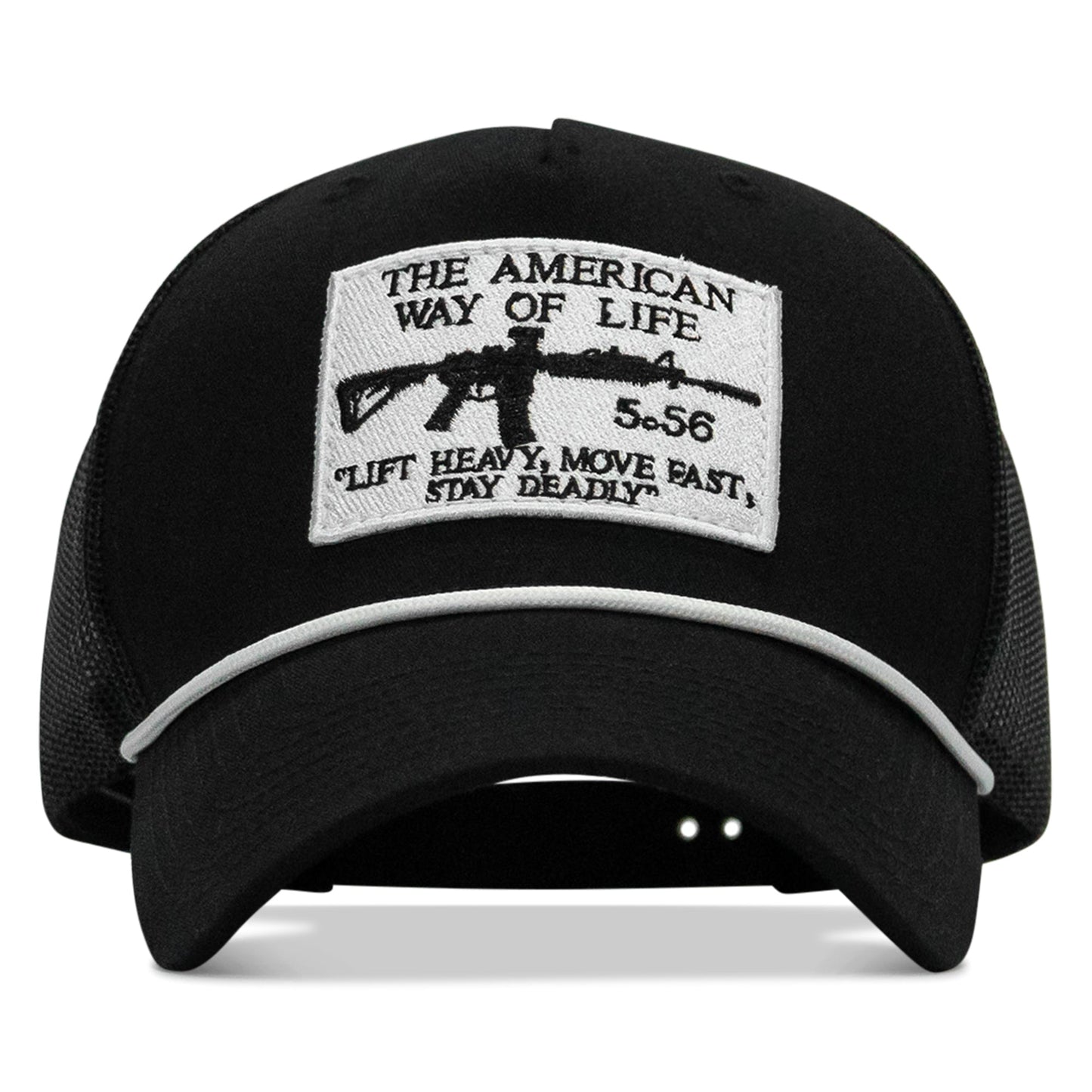 American Way Of Life White Patch Rope Snapback
