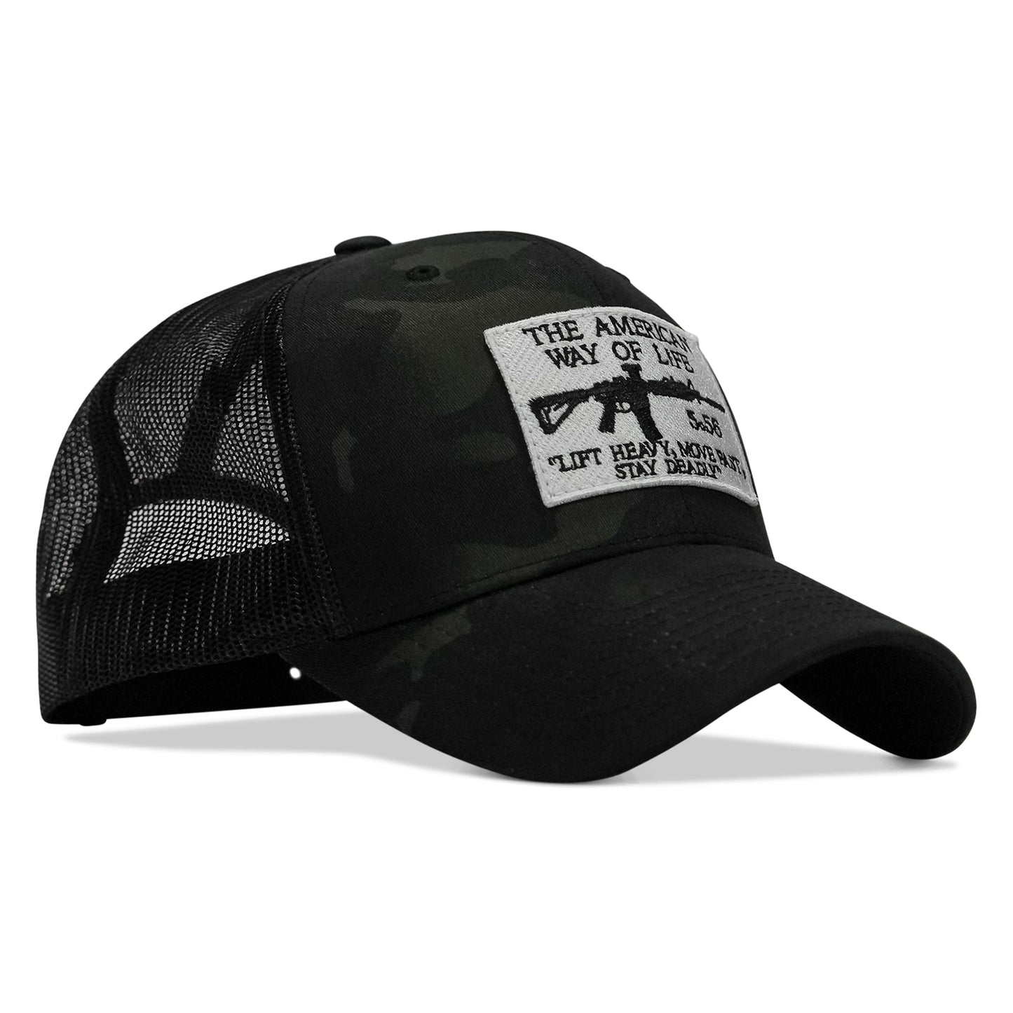 American Way Of Life White Patch Snapback Hat
