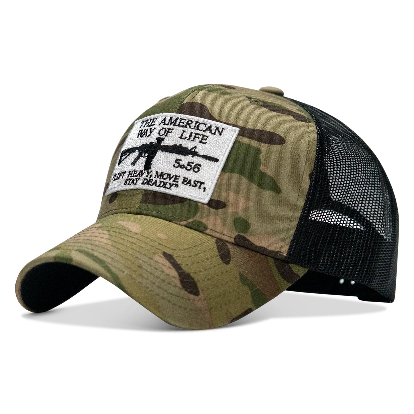 American Way Of Life White Patch Snapback Hat