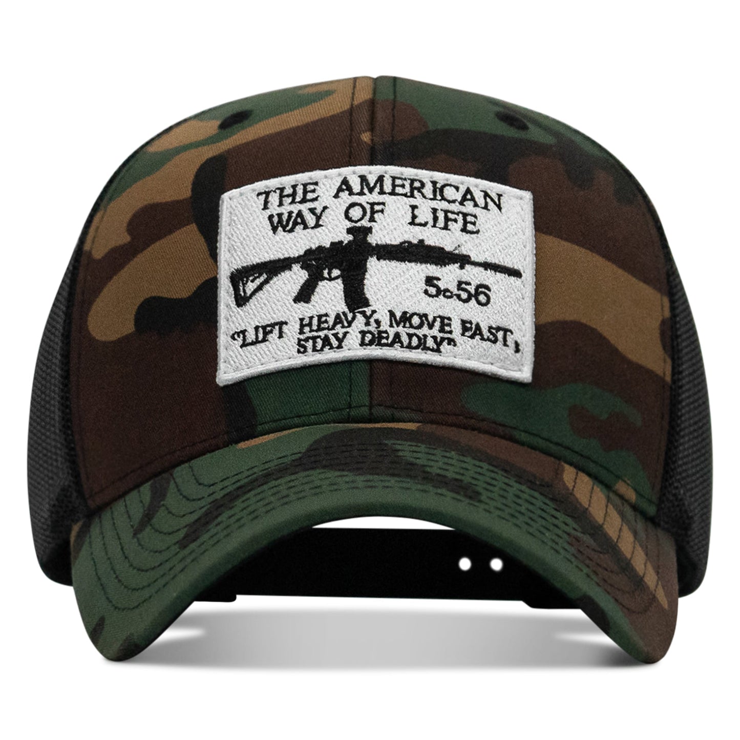 American Way Of Life White Patch Snapback Hat