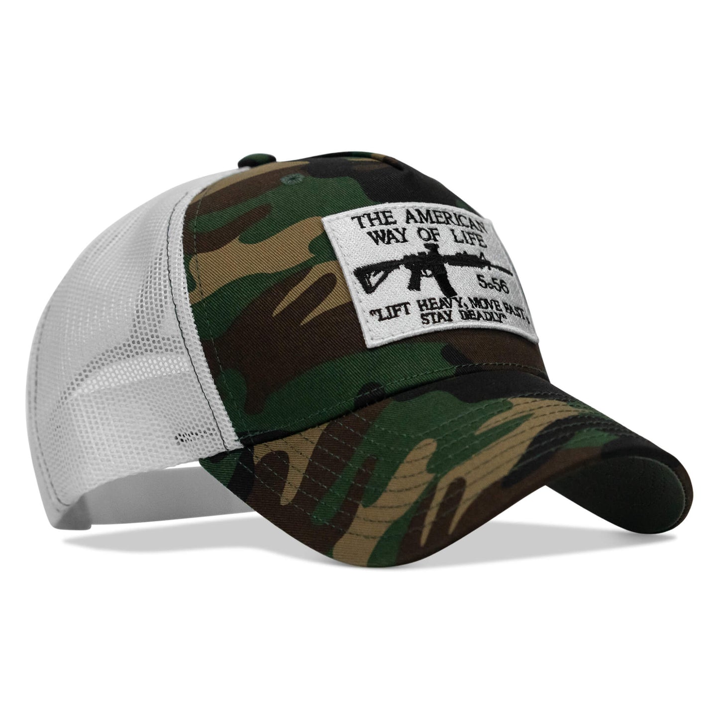 American Way Of Life White Patch Snapback Hat