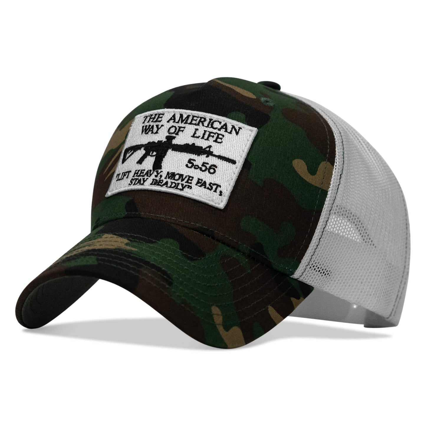 American Way Of Life White Patch Snapback Hat