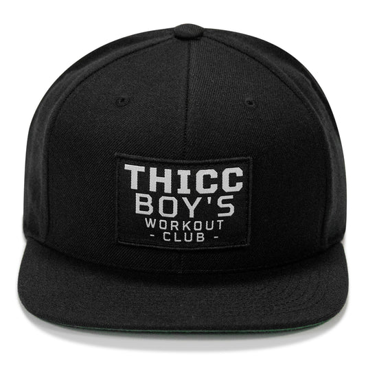 Thicc Boys Workout Club Patch Flatbill Snapback Hat