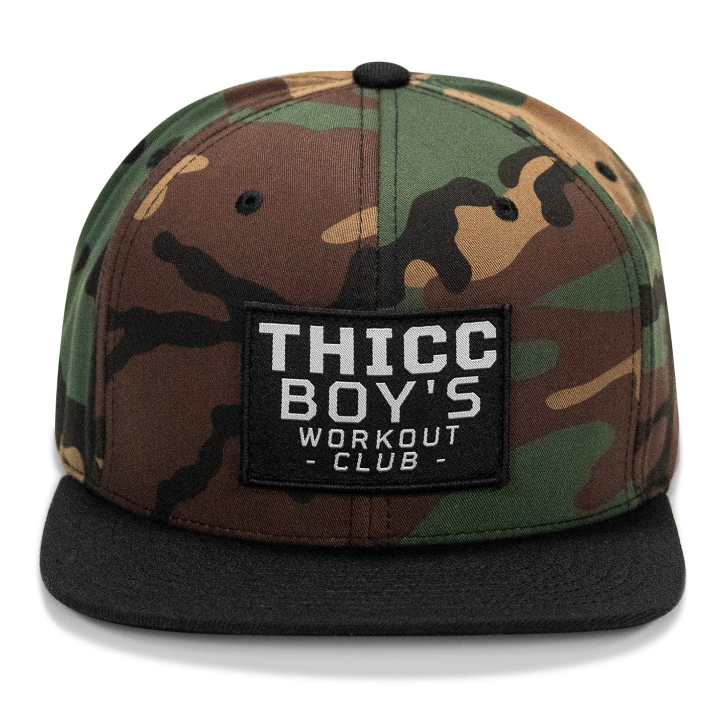 Thicc Boys Workout Club Patch Flatbill Snapback Hat