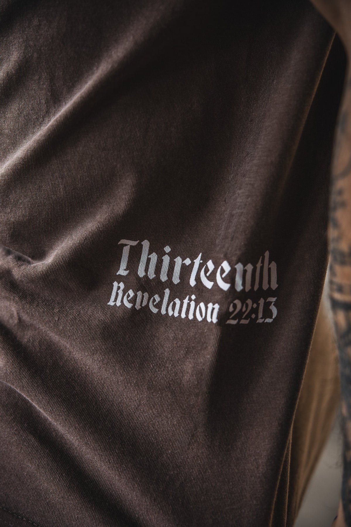 Alpha & Omega Premium Oversized Tee - Espresso