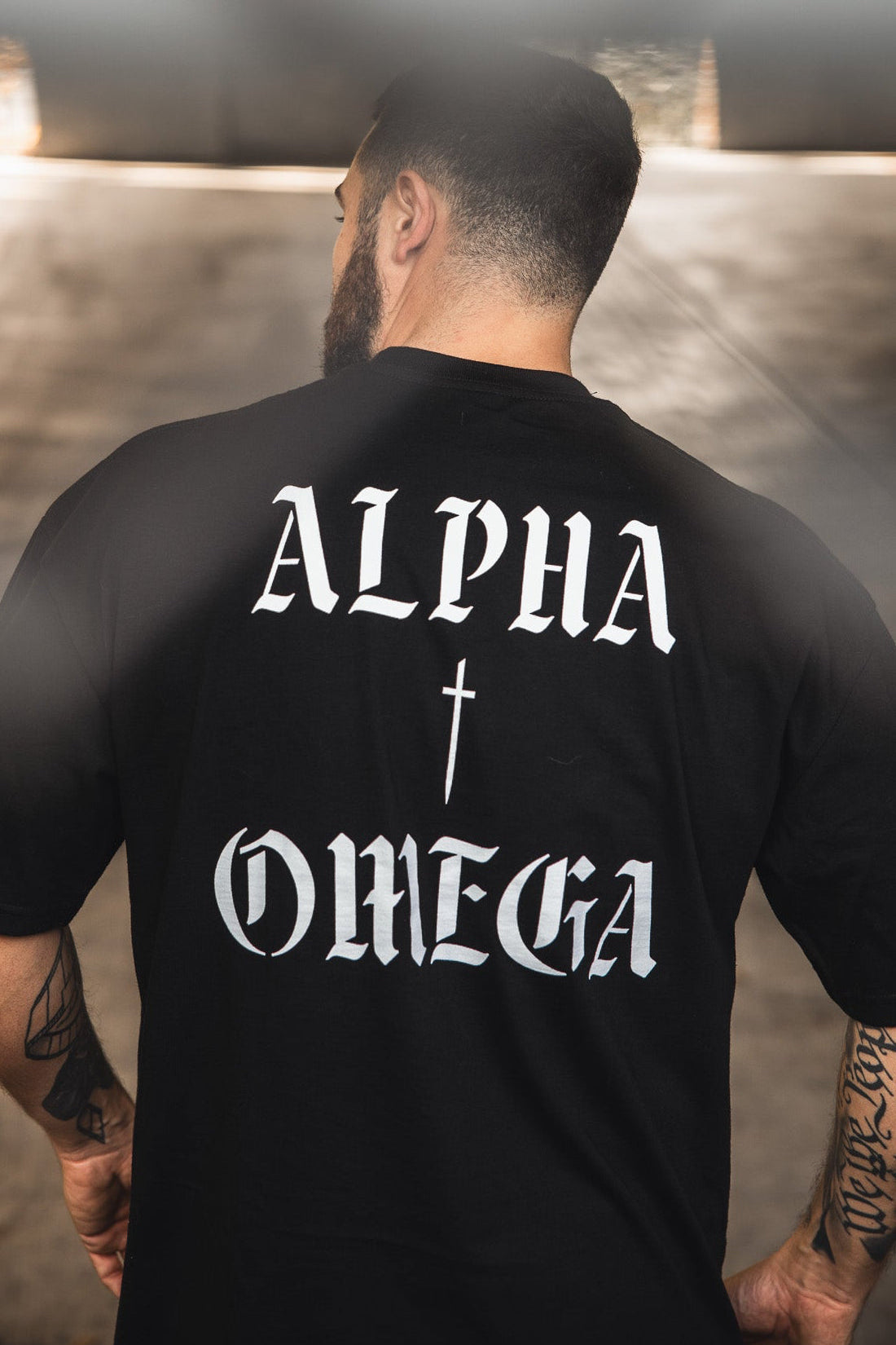 Alpha & Omega Premium Oversized Tee - Black