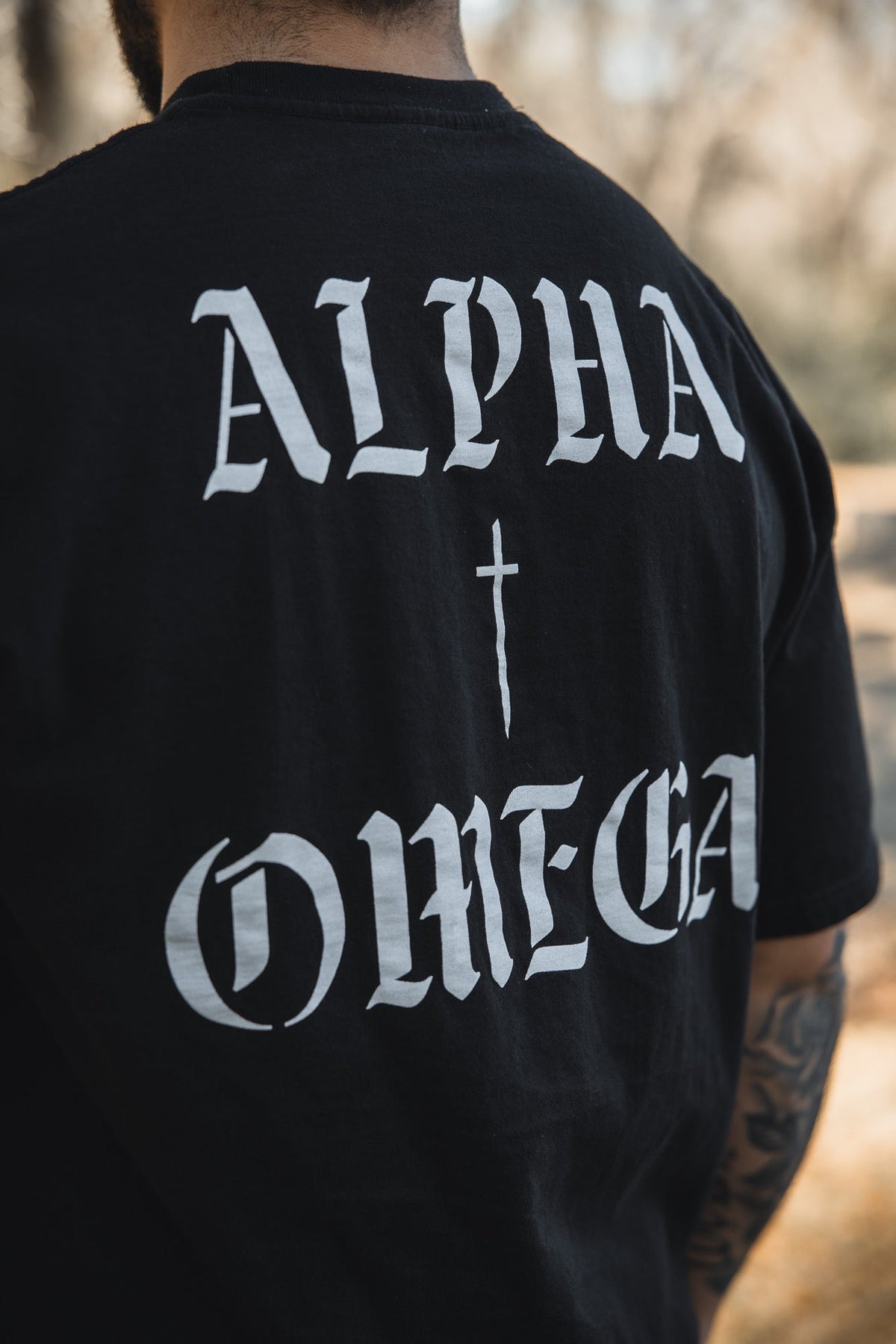 Alpha & Omega Premium Oversized Tee - Black