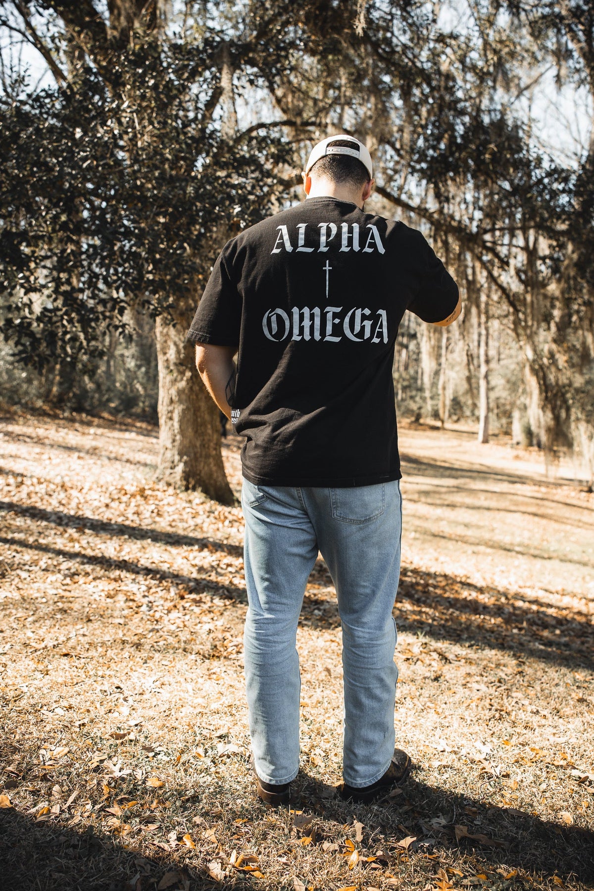 Alpha & Omega Premium Oversized Tee - Black