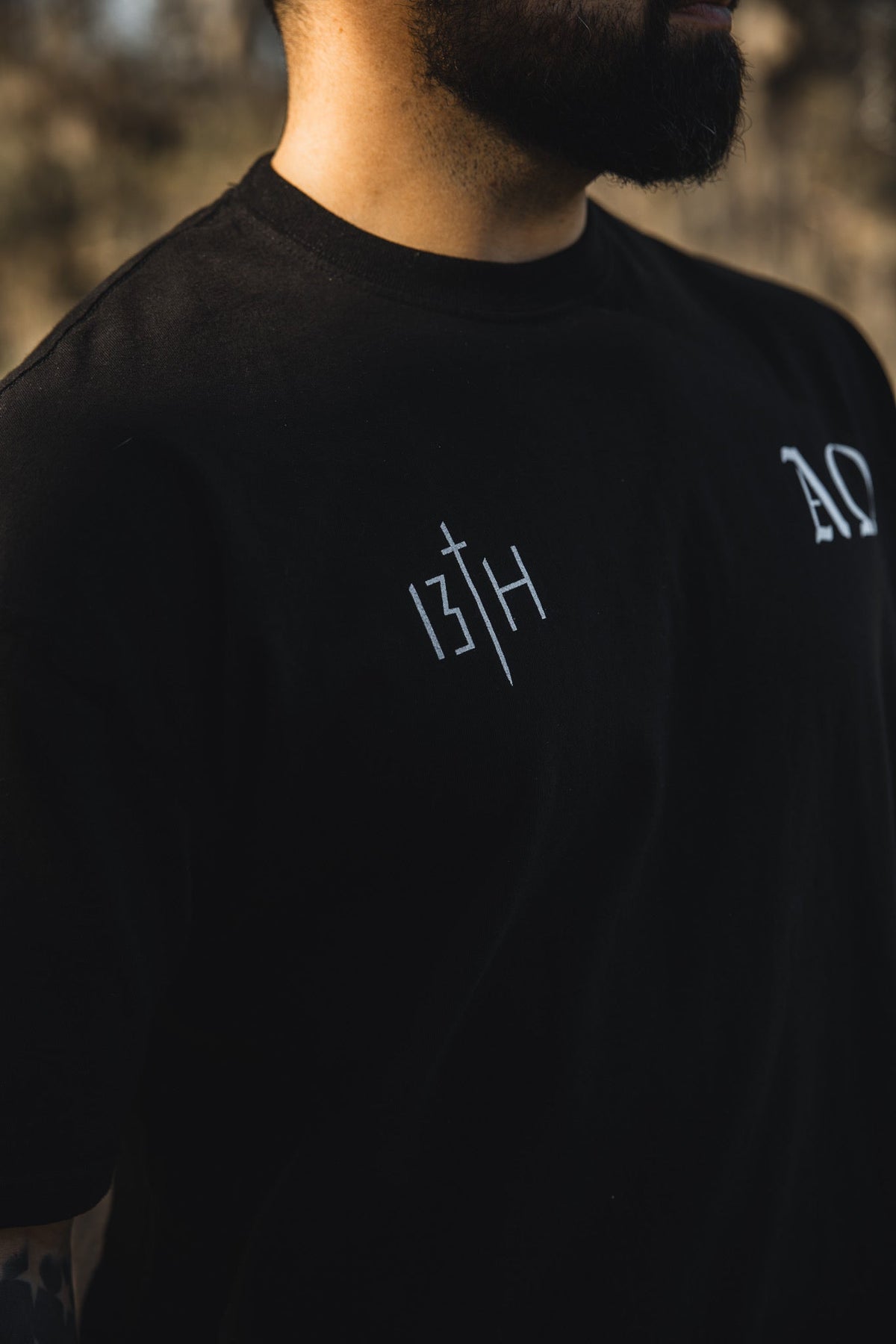 Alpha & Omega Premium Oversized Tee - Black